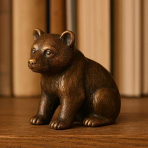 Small Bronze Animal Figurine Decorative Statue for Bookshelf